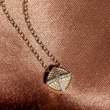Pavé Diamond Shield Necklace