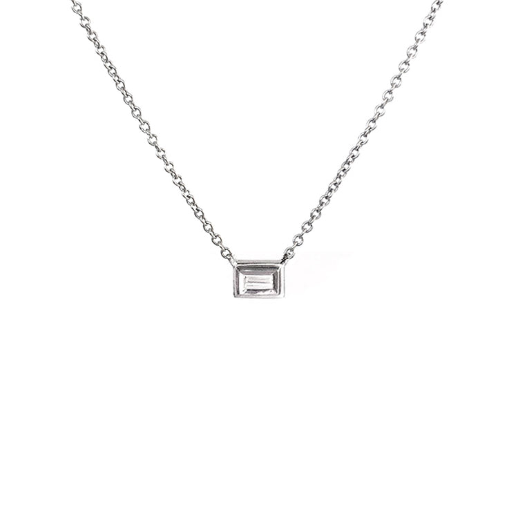 Baguette diamond necklaces Clearance