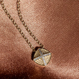 Pavé Diamond Shield Necklace